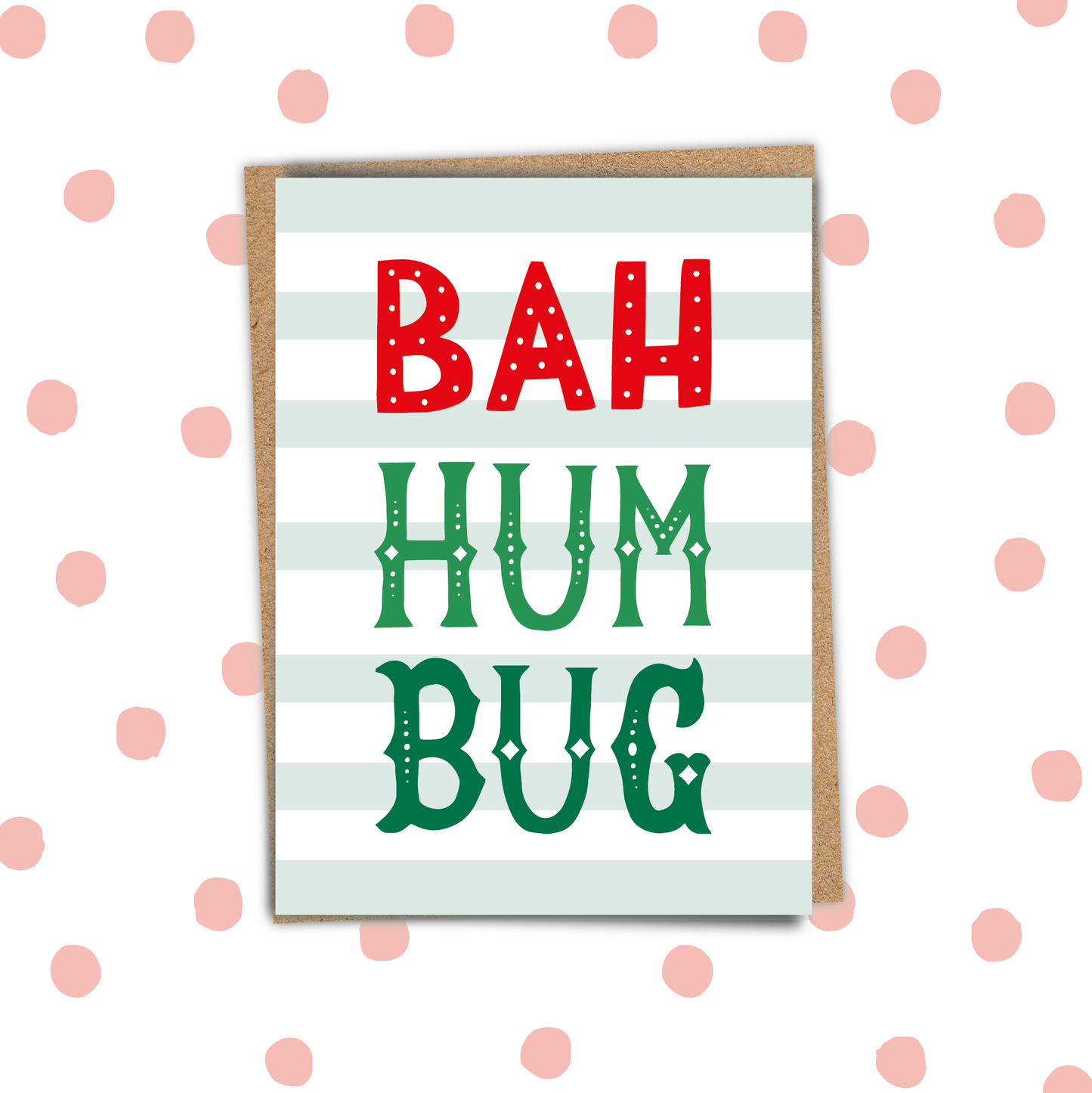 Bah Humbug Christmas Card (Pack 6)