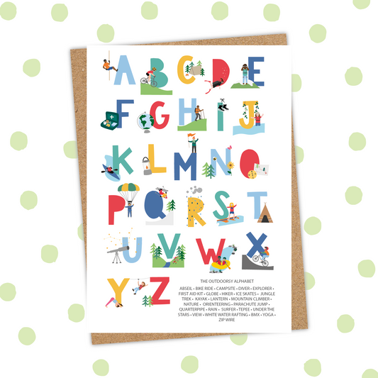 The Outdoorsy Alphabet Card (Pack 6)