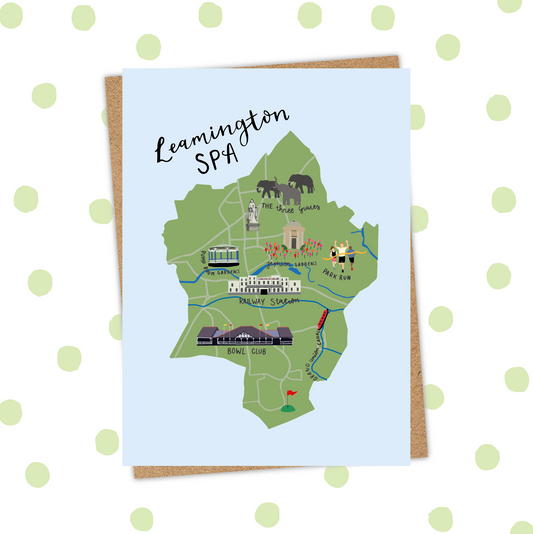 Leamington Spa Map Card (Pack 6)