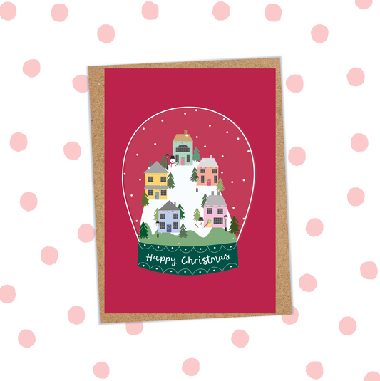 Snow Globe Christmas Card (Pack 6)
