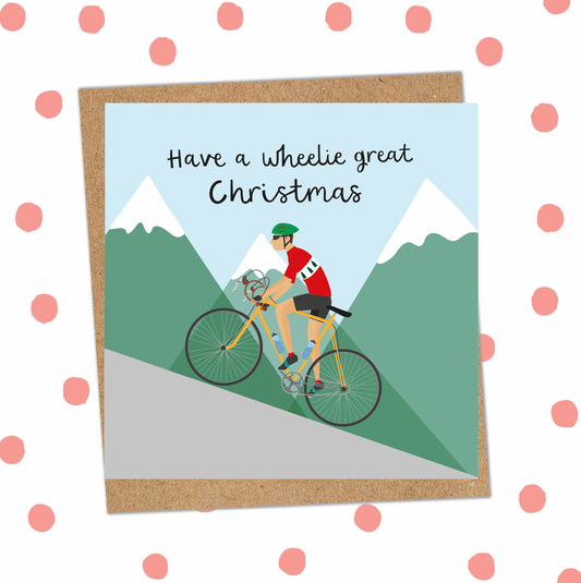 Cycling Christmas Card (Pack 6)