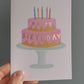 Birthday Cake Foiled Card (Pack 6)