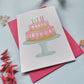 Birthday Cake Foiled Card (Pack 6)