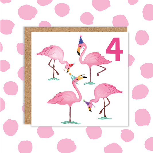 Fourth Birthday Card (Pack 6)