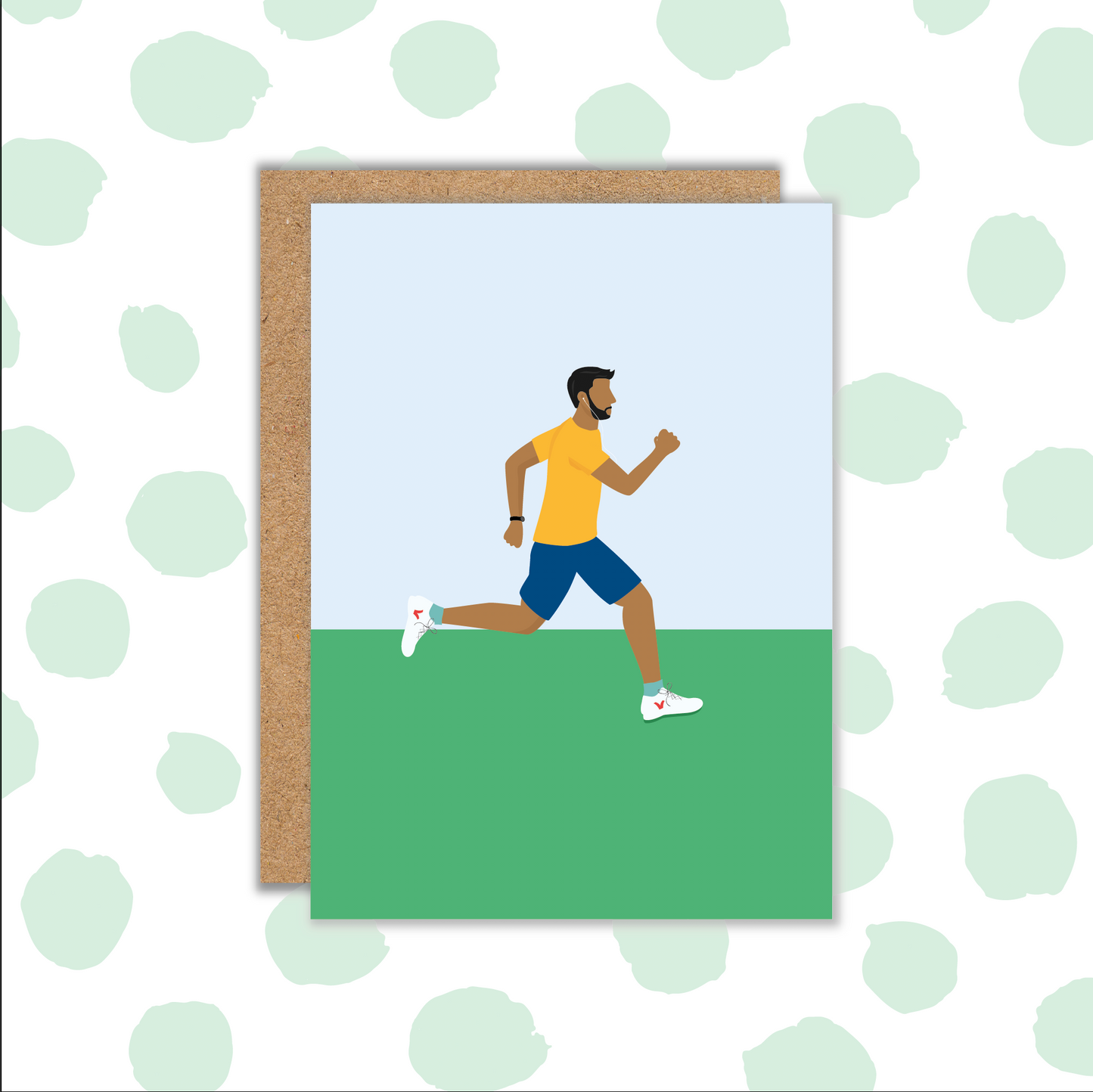 Runner Black Male Card (Pack 6)