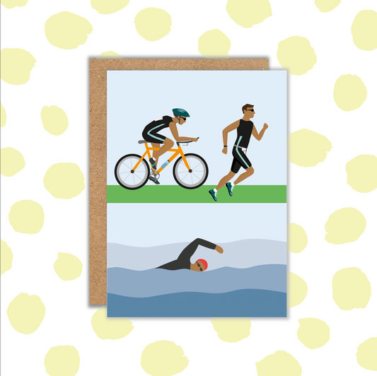Triathlon Black Male Card (Pack 6)