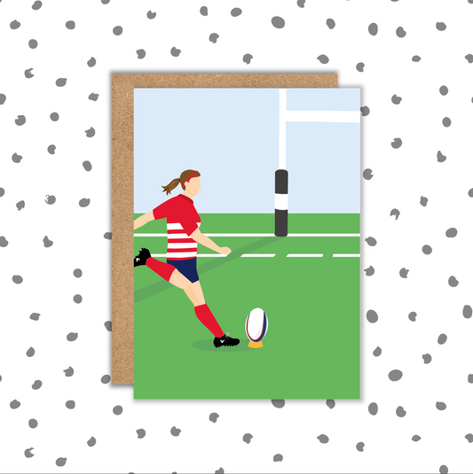 Rugby Player Female Card (Pack 6)