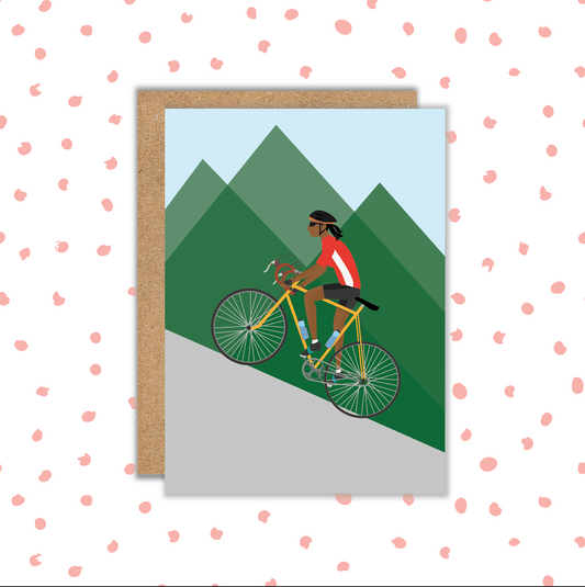 Cycling Black Female Card (Pack 6)
