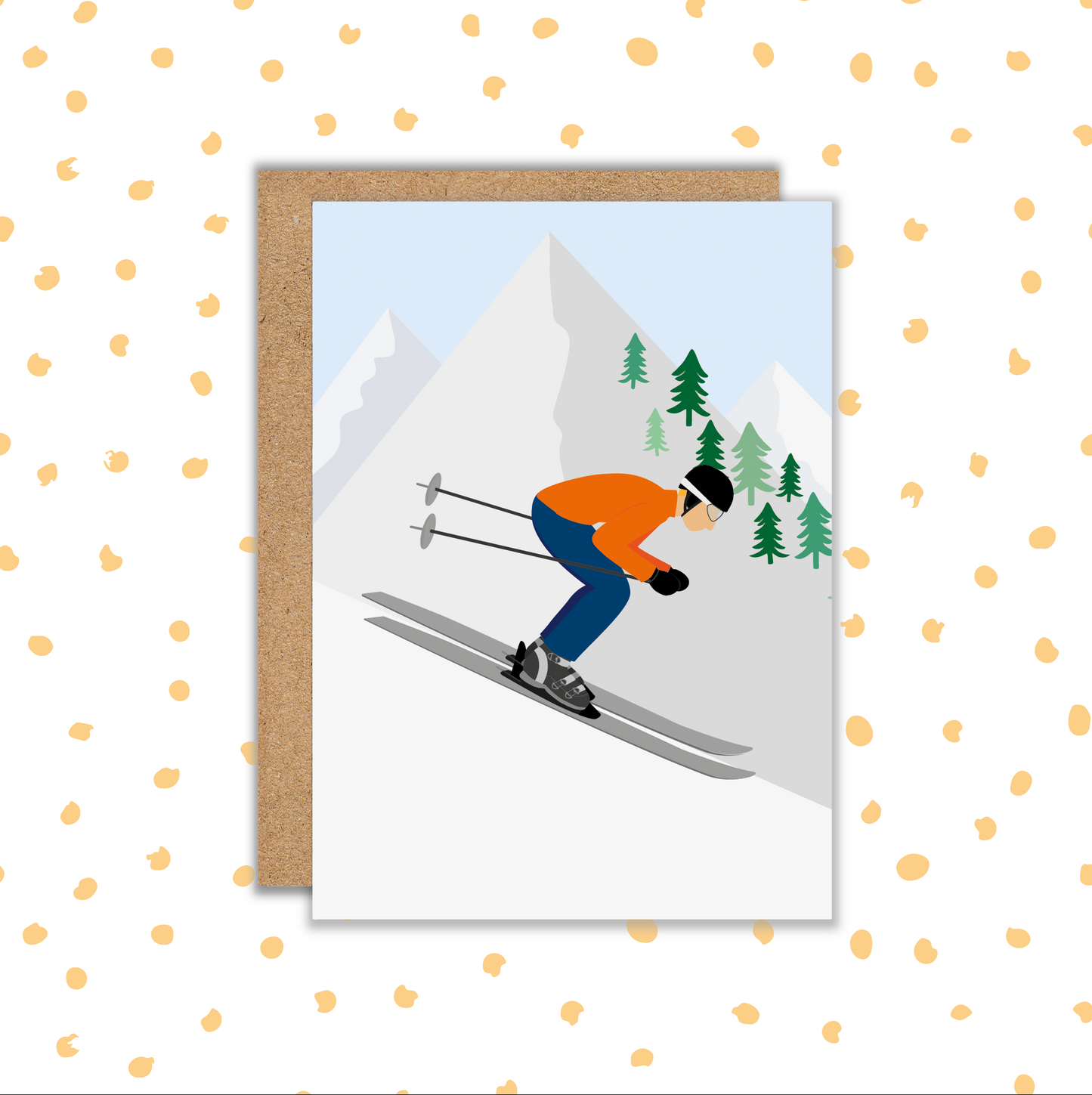 Ski Male Card (Pack 6)