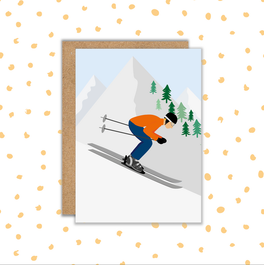 Ski Male Card (Pack 6)