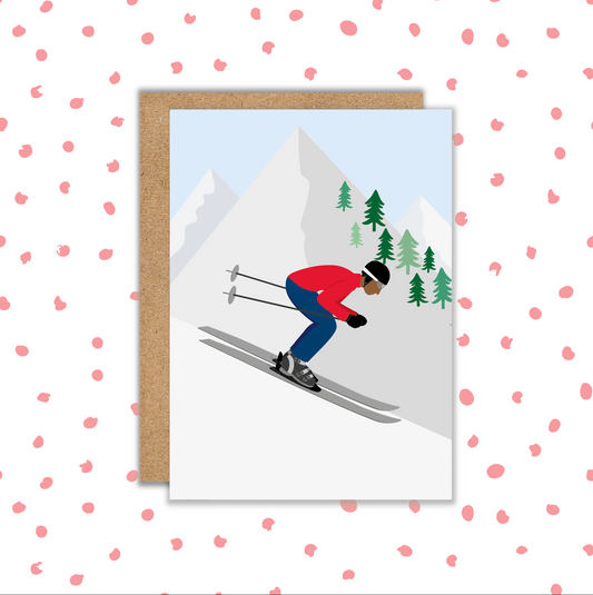 Ski Black Male Card (Pack 6)