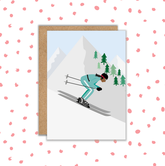 Ski Black Female Card (Pack 6)