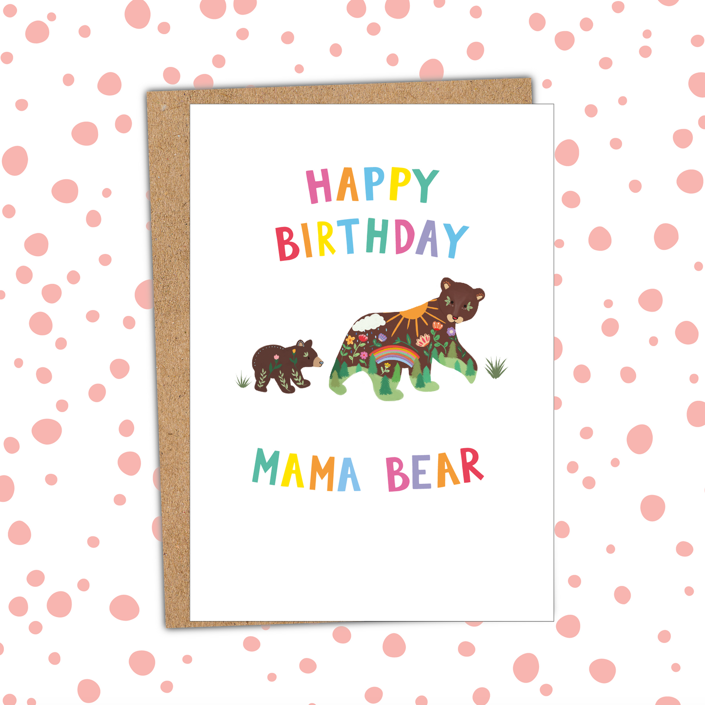 Happy Birthday Mama Bear Card (Pack 6)