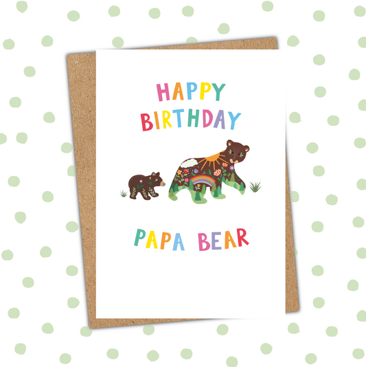 Happy Birthday Papa Bear Card (Pack 6)