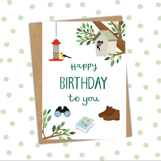 Bird Spotting Birthday Card (Pack 6)
