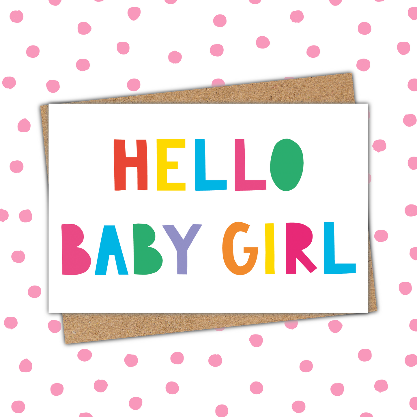 Hello Baby Girl Card (Pack 6)