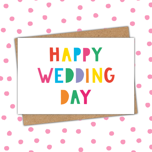 Happy Wedding Day Card (Pack 6)