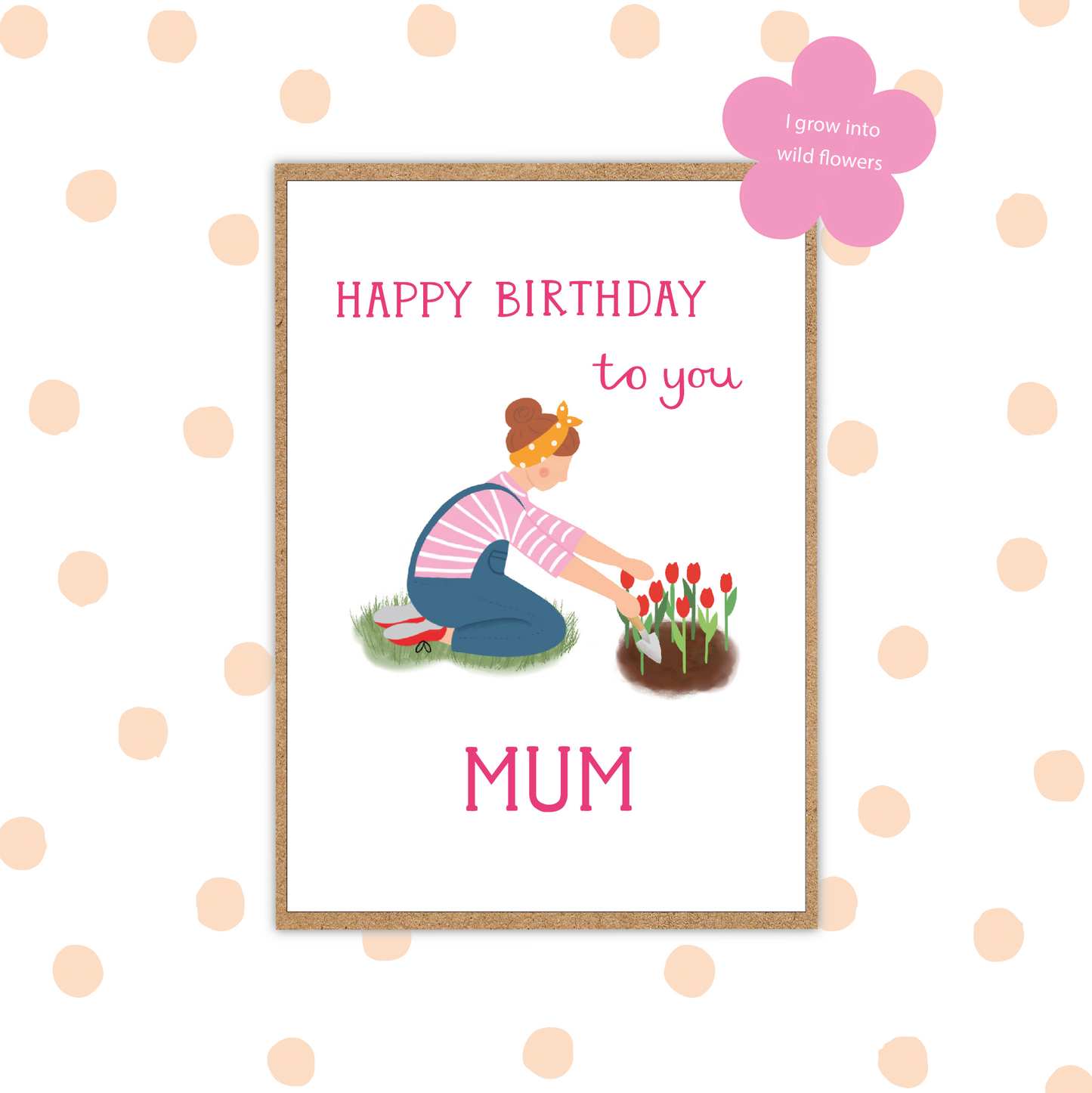 Mum Gardening Birthday Seed Card (Pack 6)