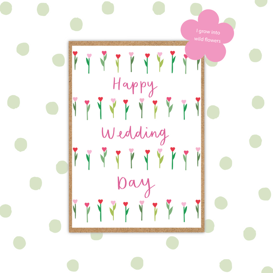 Happy Wedding Day Seed Card (Pack 6)