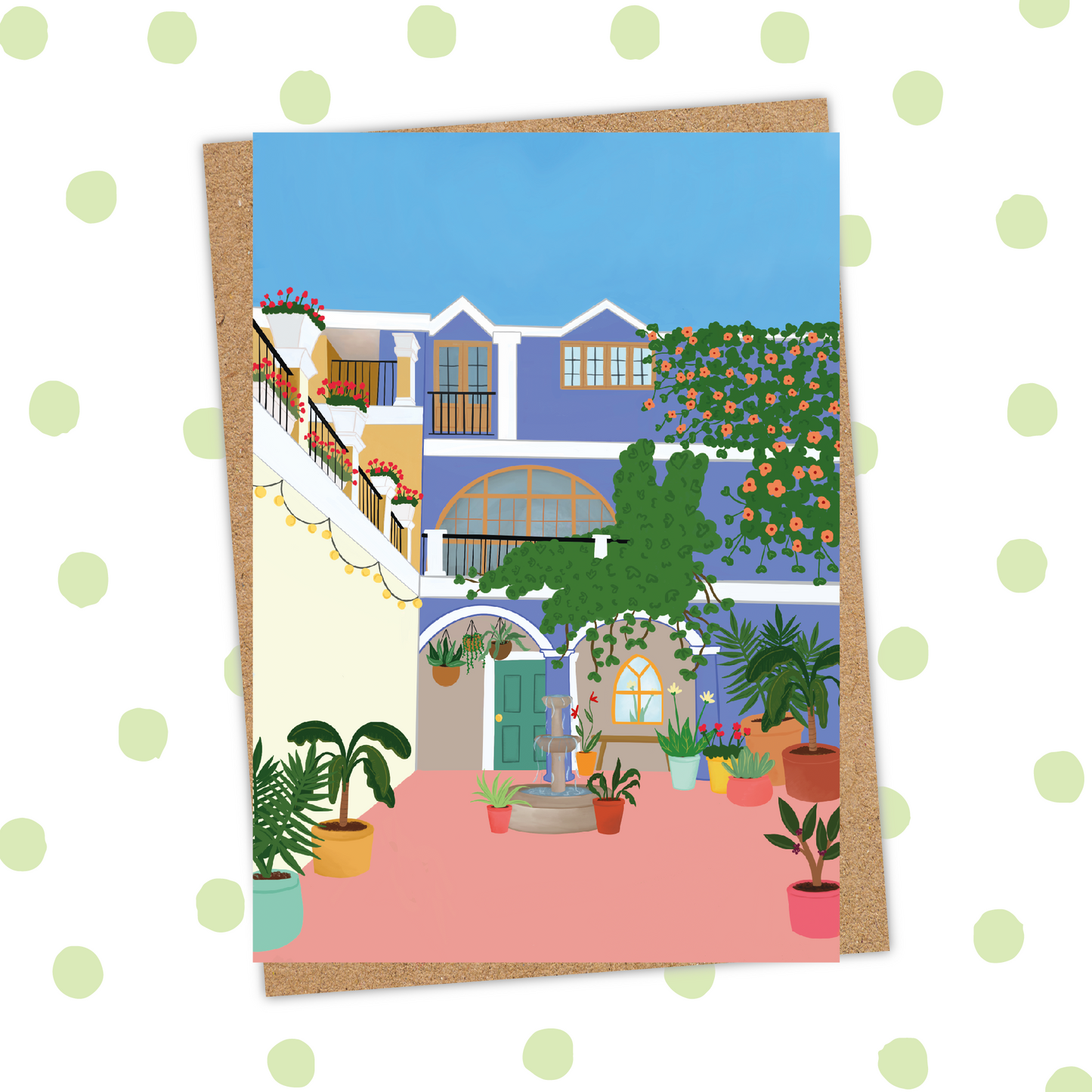 Tropical Courtyard Card (Pack 6)