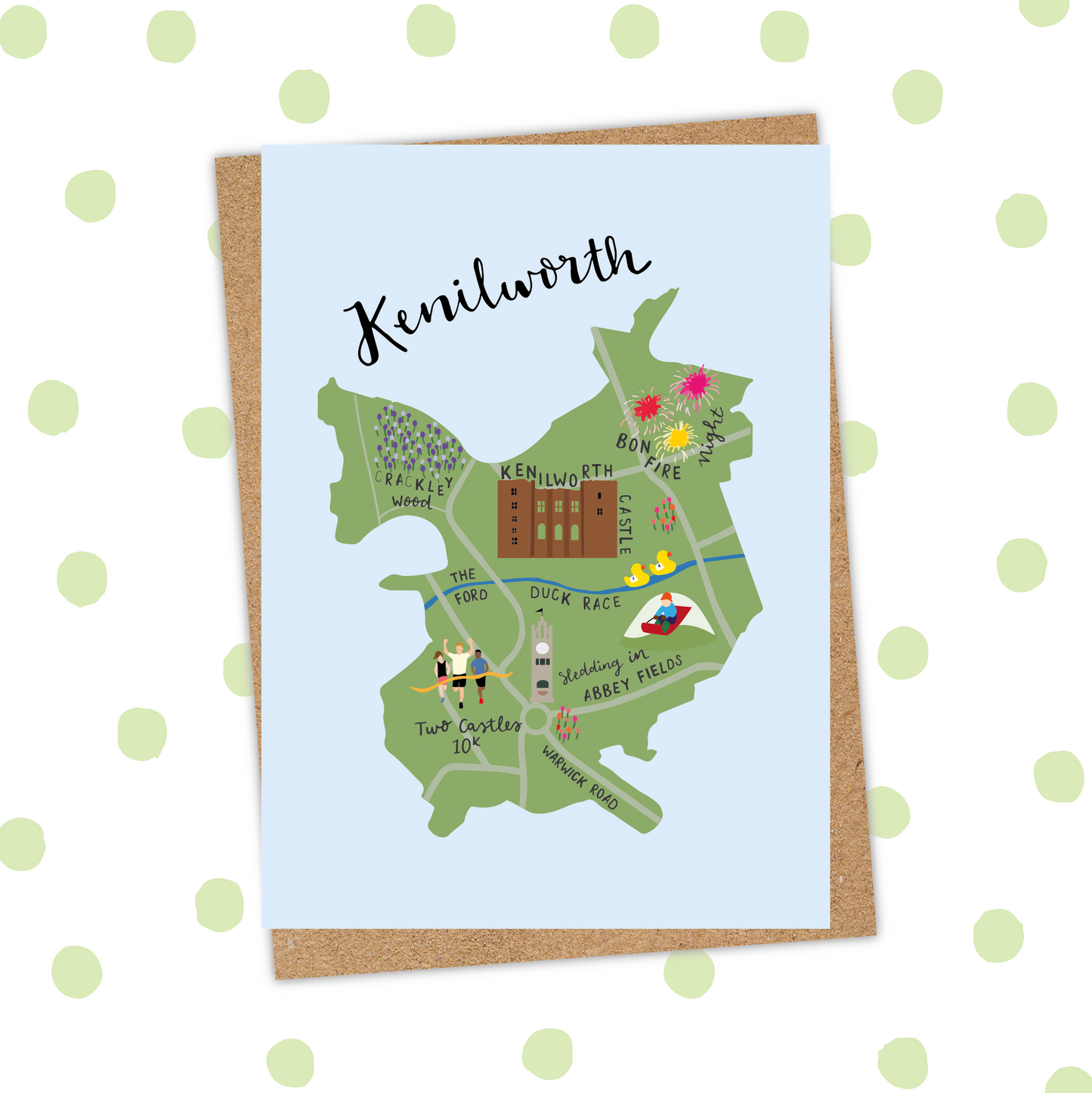 Kenilworth Map Card (Pack 6)