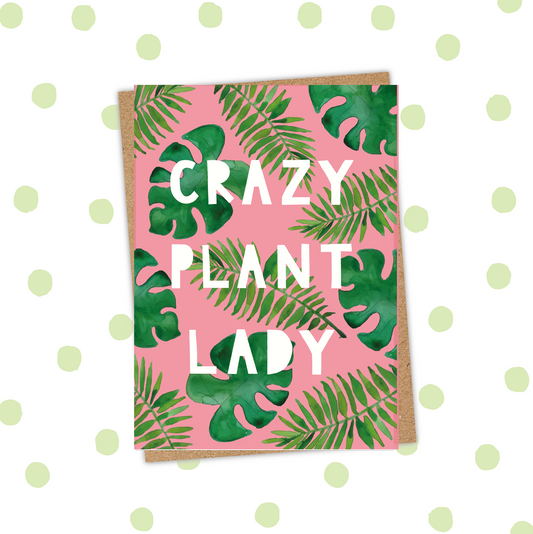 Crazy Plant Lady Card (Pack 6)