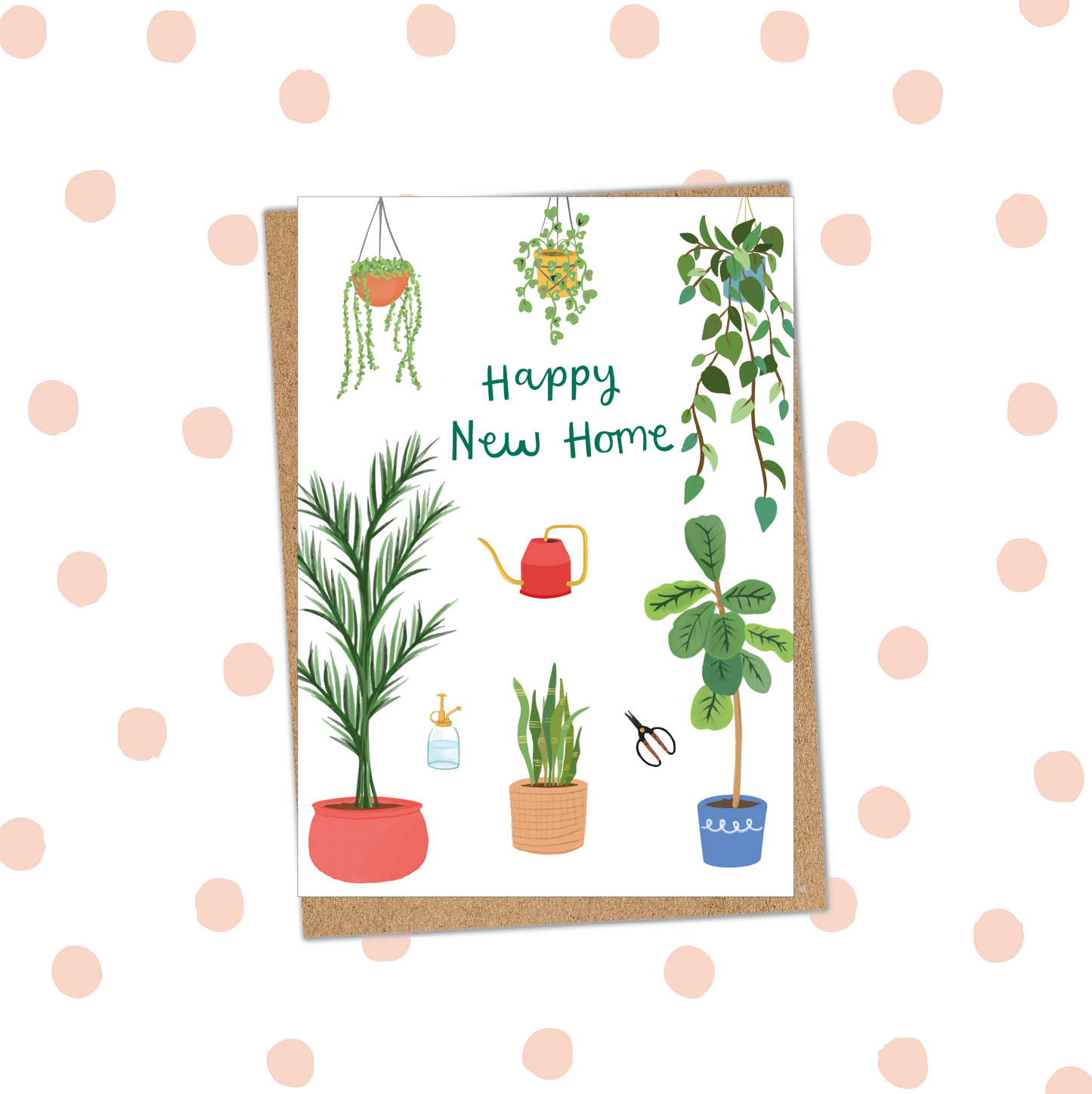 Happy New Home House Plant Card (Pack 6)