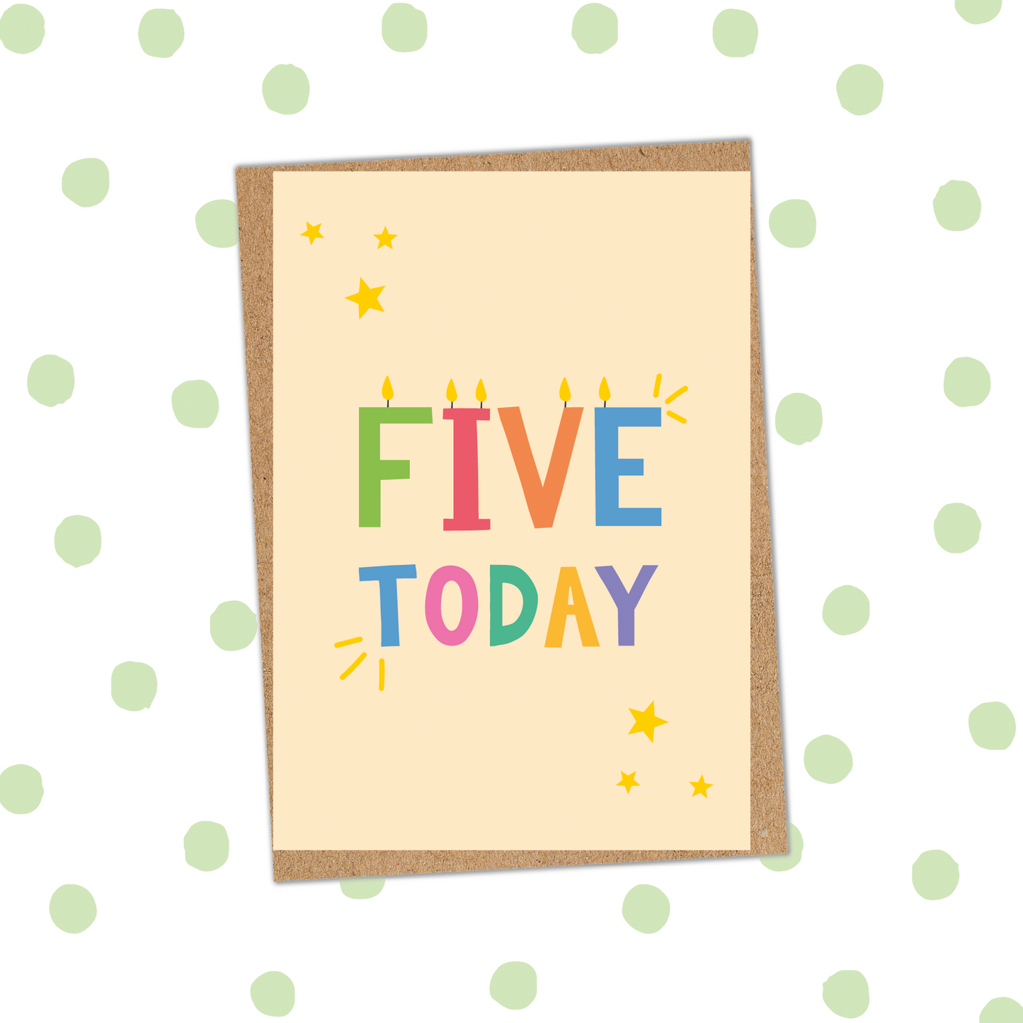 Five Today Foiled Birthday Card (Pack 6)