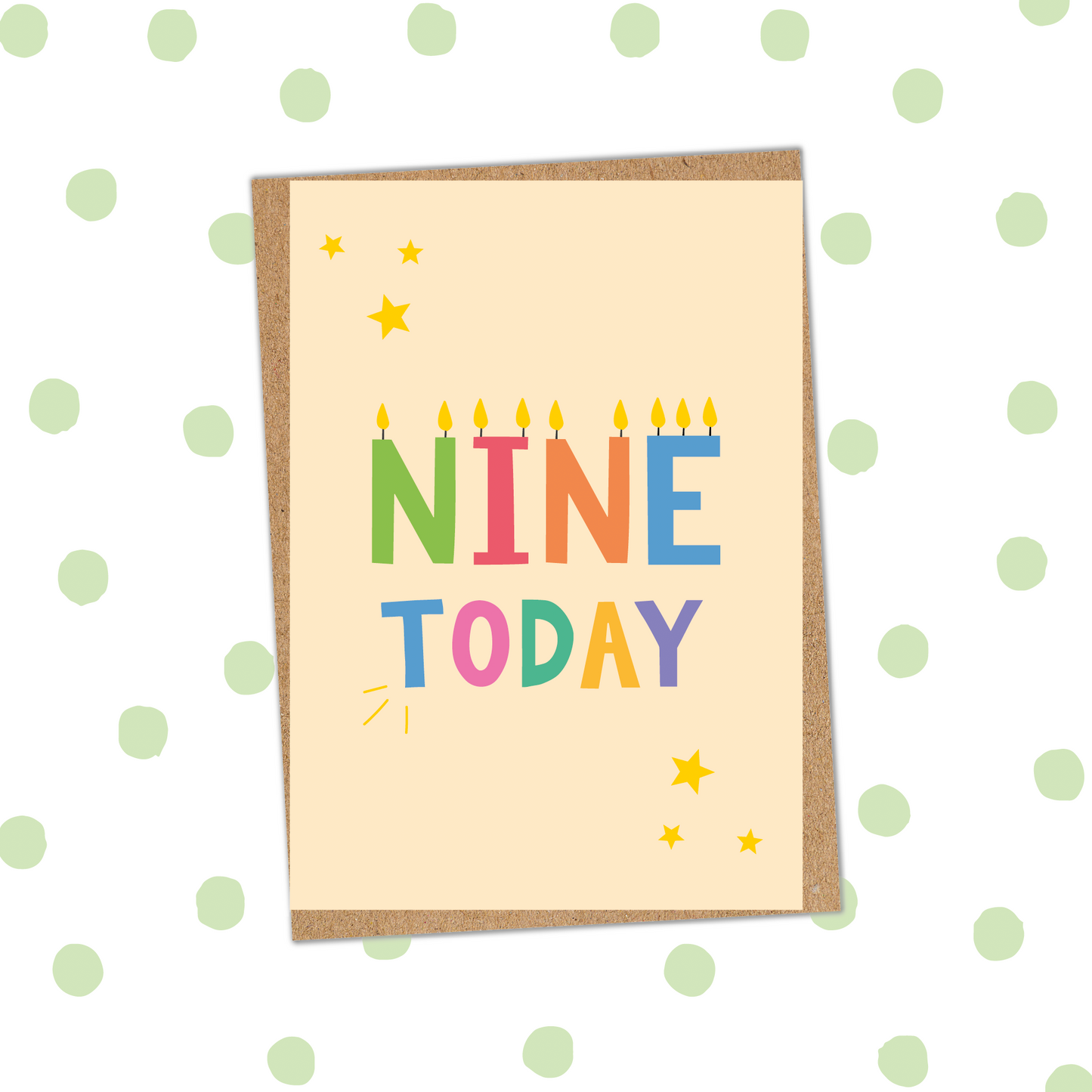 Nine Today Foiled Birthday Card (Pack 6)