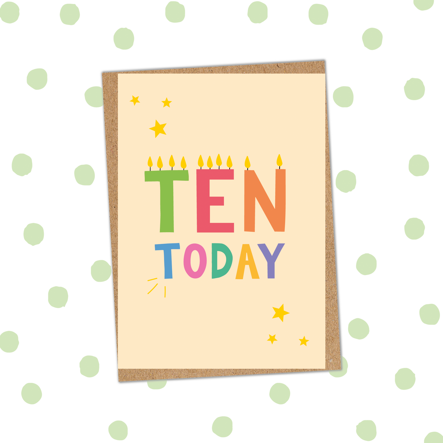 Ten Today Foiled Birthday Card (Pack 6)