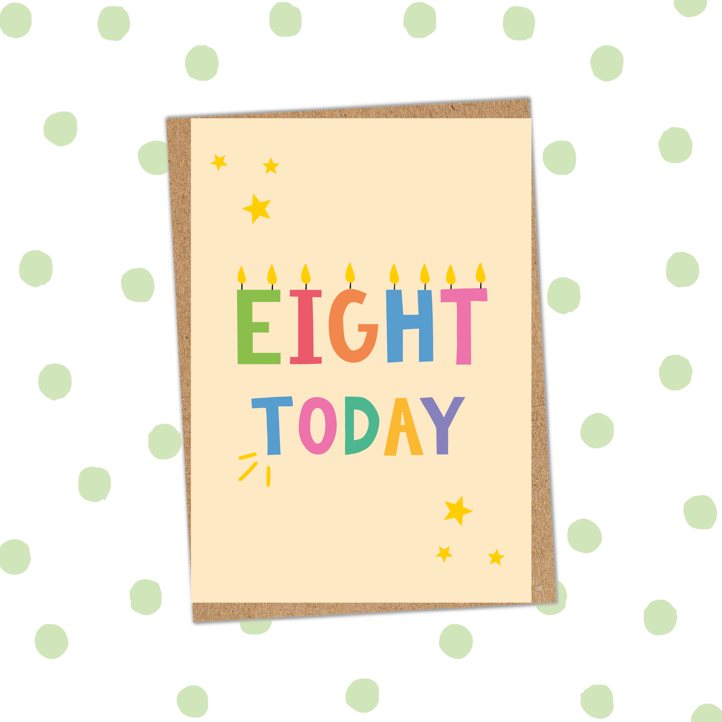 Eight Today Foiled Birthday Card (Pack 6)