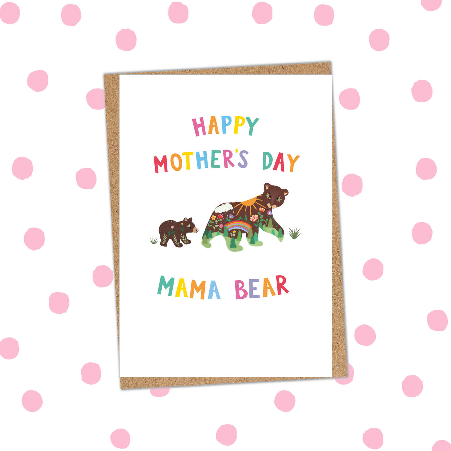 Happy Mother's Day Mama Bear Card (Pack 6)