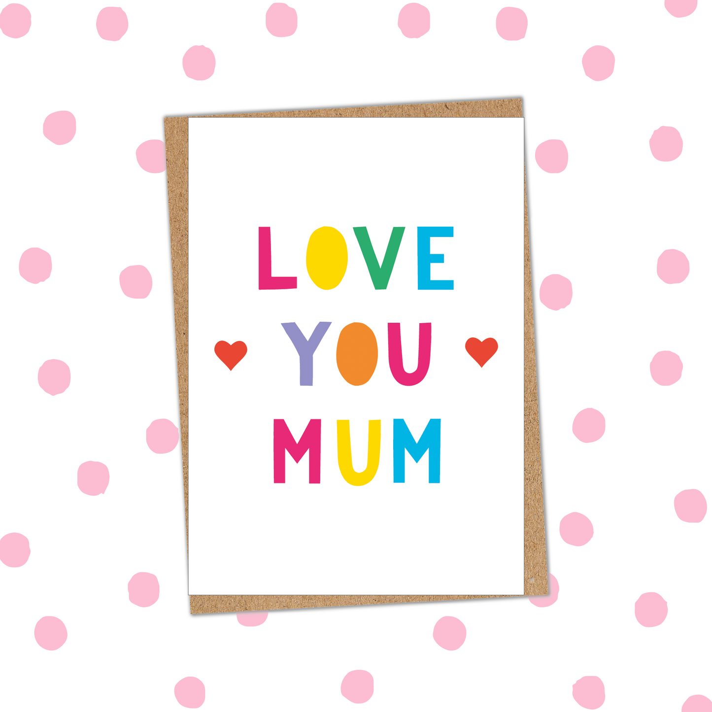 Love You Mum A6 Card (Pack 6)