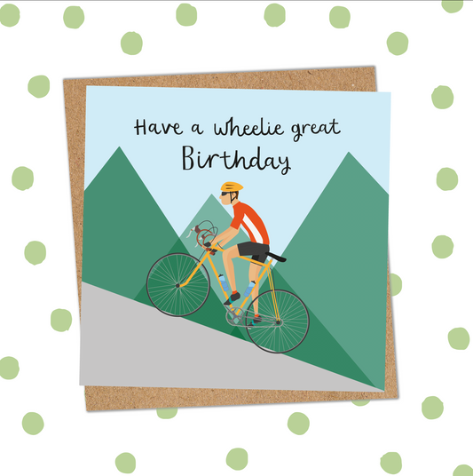 Wheelie Great Male Birthday Card (Pack 6)
