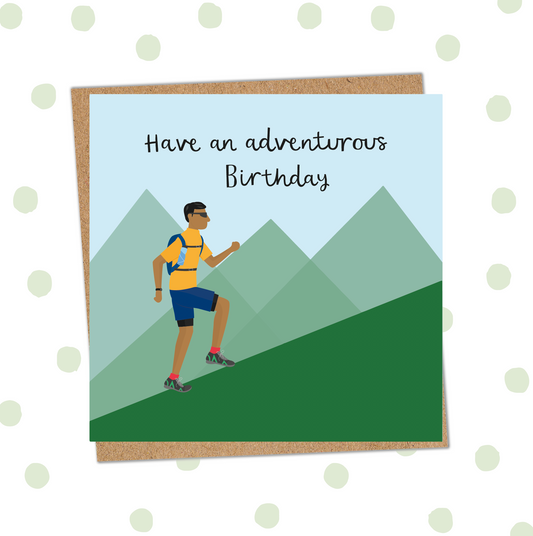 Trail Running Male Birthday Card (Pack 6)
