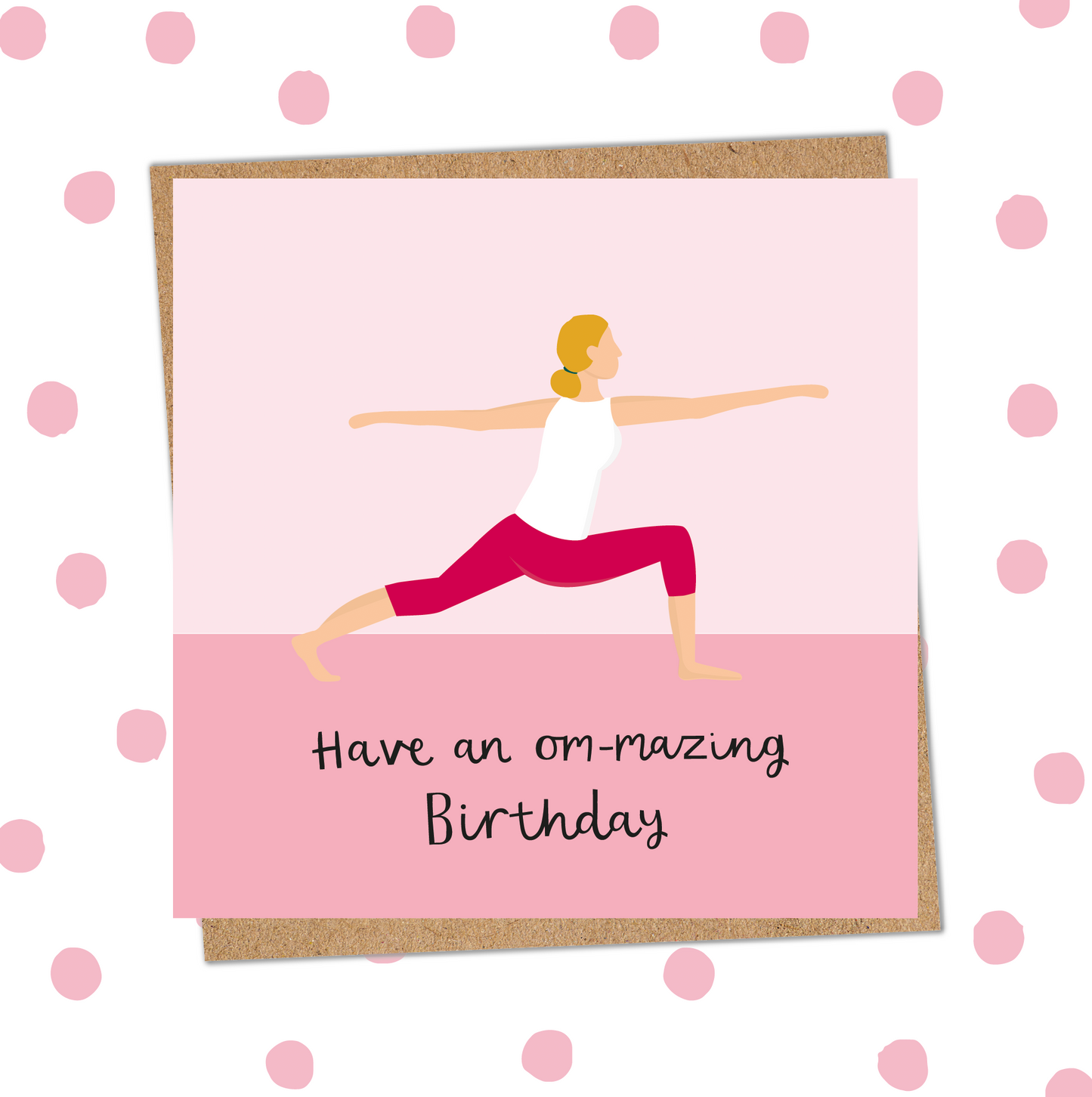 Om-mazing Female Yoga Birthday Card (Pack 6)