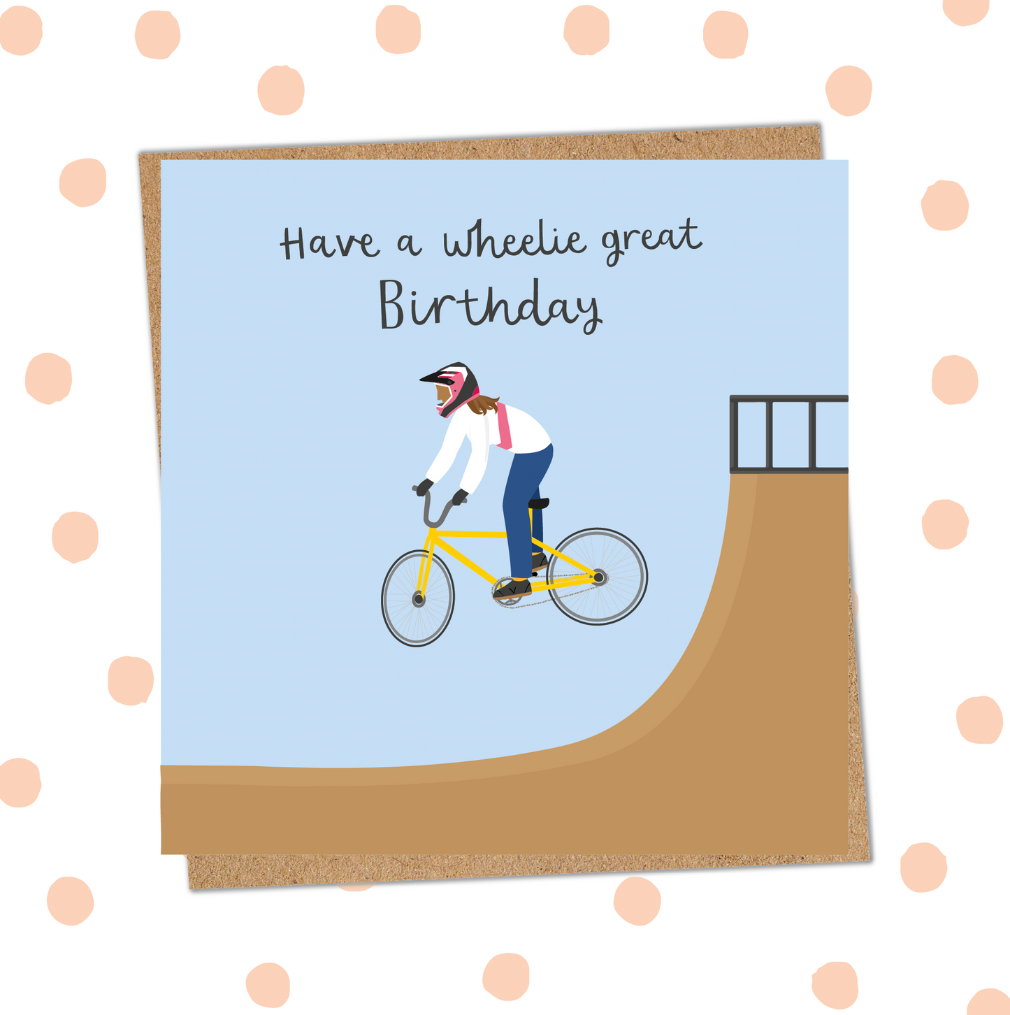 BMX Female Birthday Card (Pack 6)