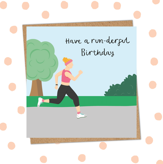 Run-derful Female Birthday Card (Pack 6)
