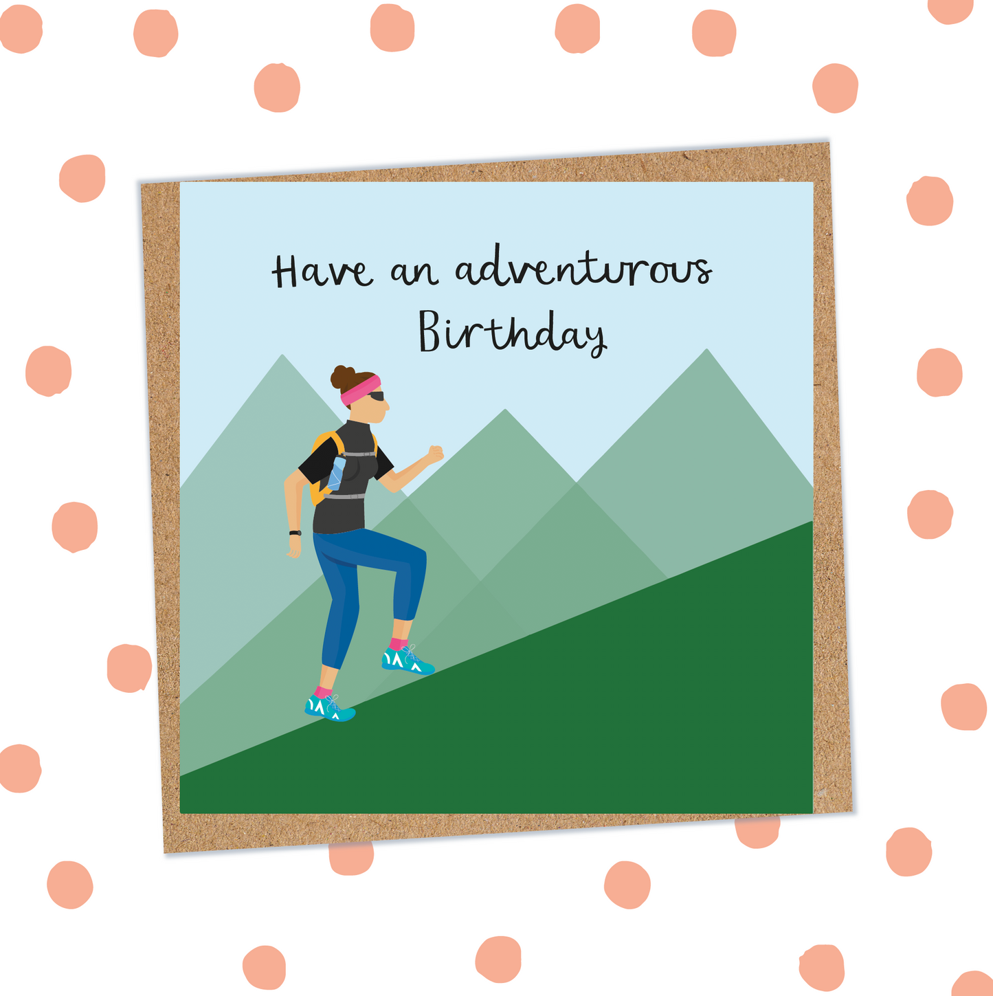 Trail Running Female Birthday Card (Pack 6)