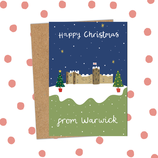 Happy Christmas from Warwick Card (Pack 6)