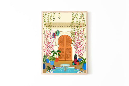 Moroccan Courtyard Print